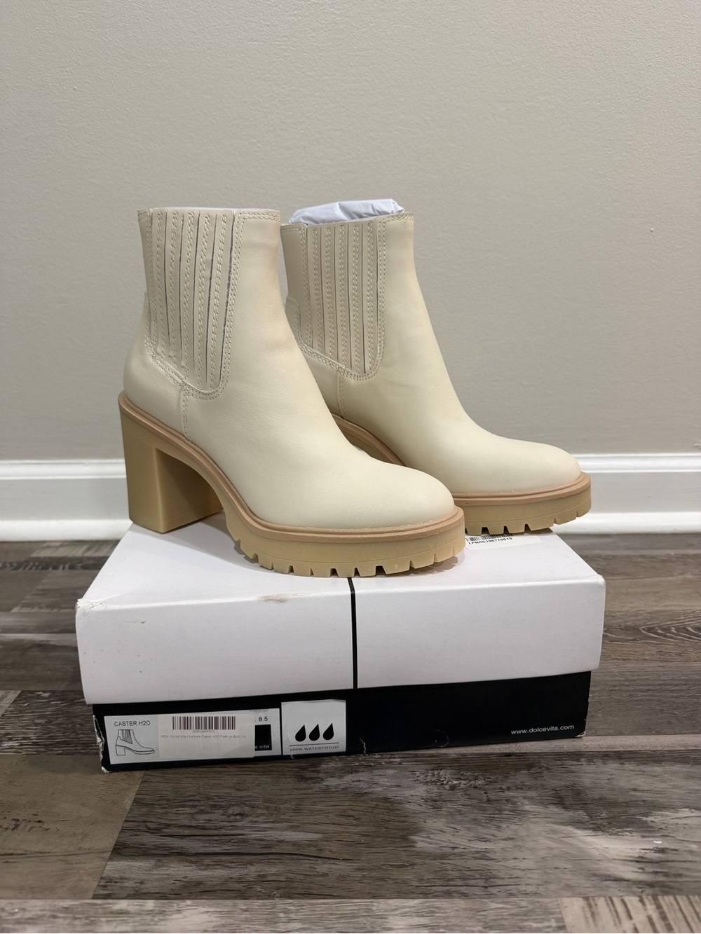 Dolce Vita Caster Boots in Cream